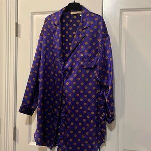 Purple and Yellow Silk Coverup